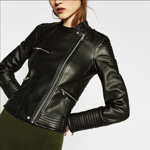 Zara Leather Jacket With Fur Collar - Right Jackets